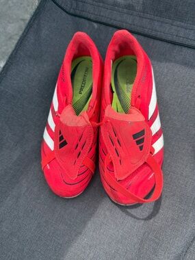 adidas Kids Red & White Soccer Sneakers